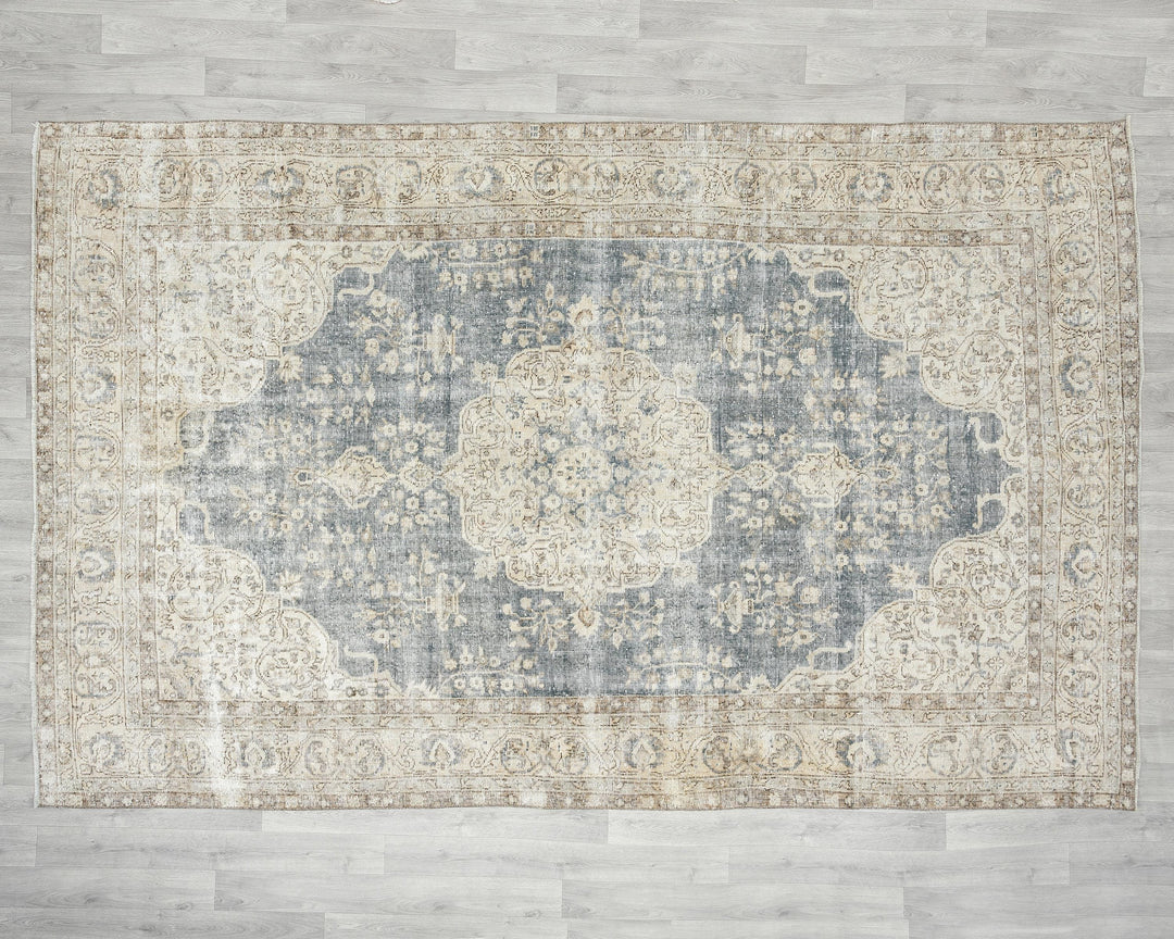 Blue Vintage Turkish Rug 6' 11" x 10' 4" | No. VR93229