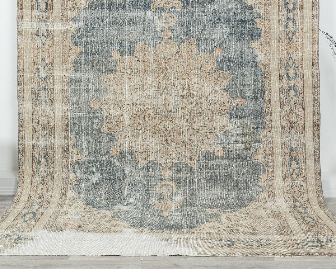 Blue Vintage Turkish Rug 6' 2" x 9' 5" | No. VR18255