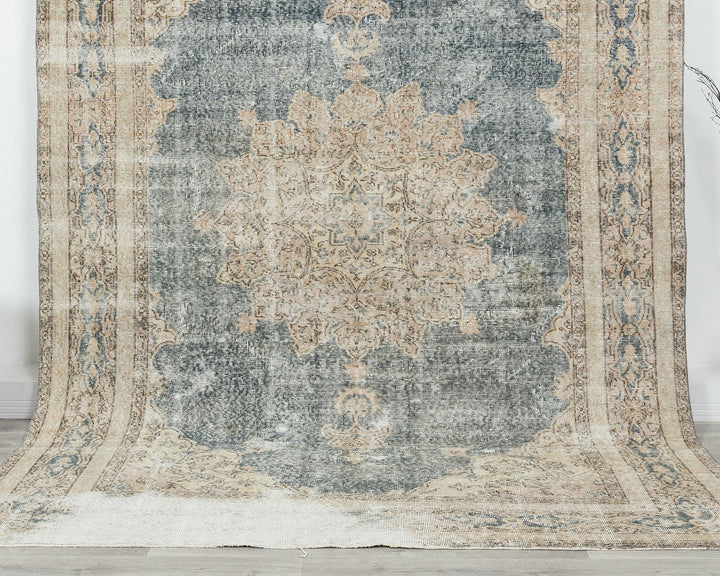 Blue Vintage Turkish Rug 6' 2" x 9' 5" | No. VR18255