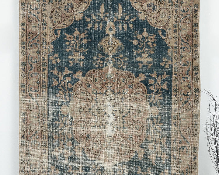 Blue Oushak Rug 7' 3" x 3' 7" | No. VR89627