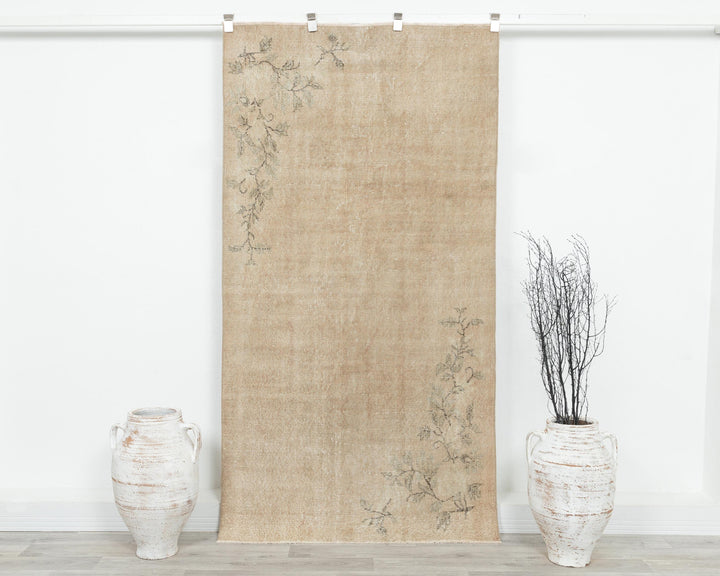 Beige Oushak Rug 6' 10" x 3' 7" | No. VR19007