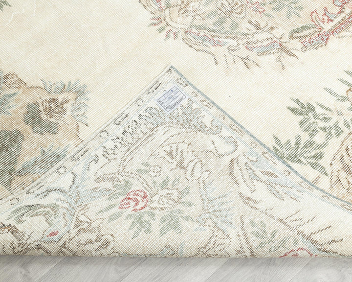 Beige Oushak Rug 5' 11" x 9' 2" | No. VR81606