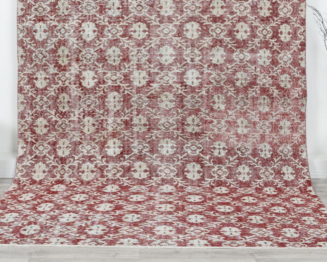 Red Oushak Rug 6' 1" x 9' 7" | No. VR12470
