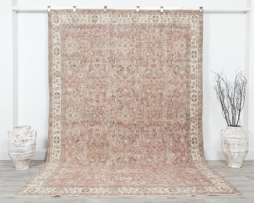 Faded Oushak Rug 6' 7" x 10' 1" | No. VR27278