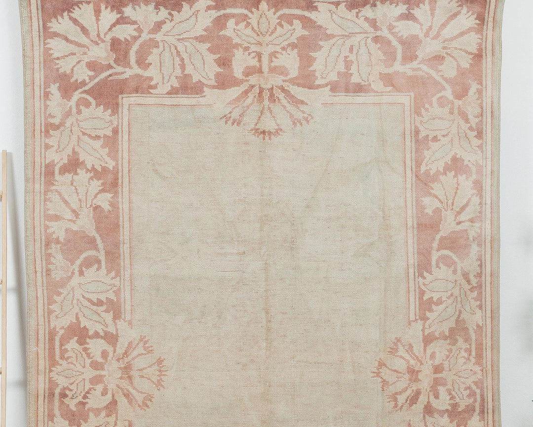Beige Oushak Rug 5' 3" x 8' 4" | No. VR85428