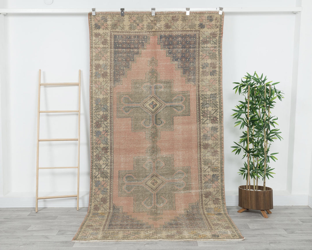 Muted Vintage Turkish Rug 4' 7" x 9' 2" | No. VR75796