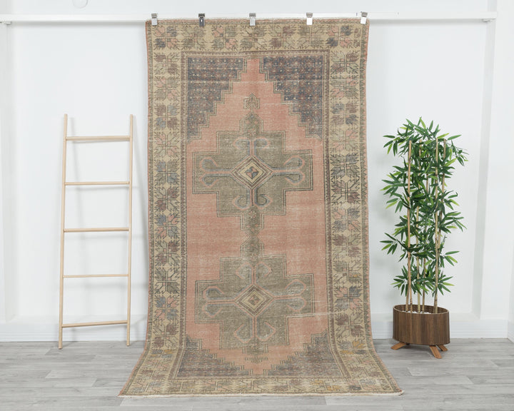 Muted Vintage Turkish Rug 4' 7" x 9' 2" | No. VR75796