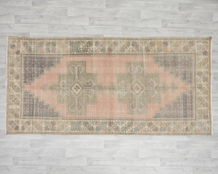 Muted Vintage Turkish Rug 4' 7" x 9' 2" | No. VR75796