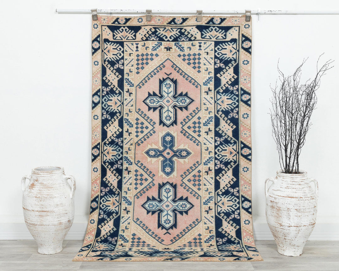Neutral Oushak Rug 3' 7" x 6' 1" | No. VR21846