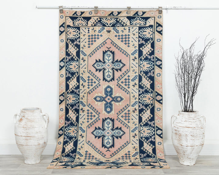 Neutral Oushak Rug 3' 7" x 6' 1" | No. VR21846