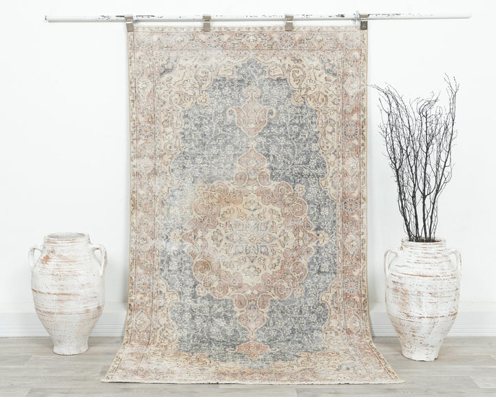 Blue Oushak Rug 3' 8" x 6' 10" | No. VR93331