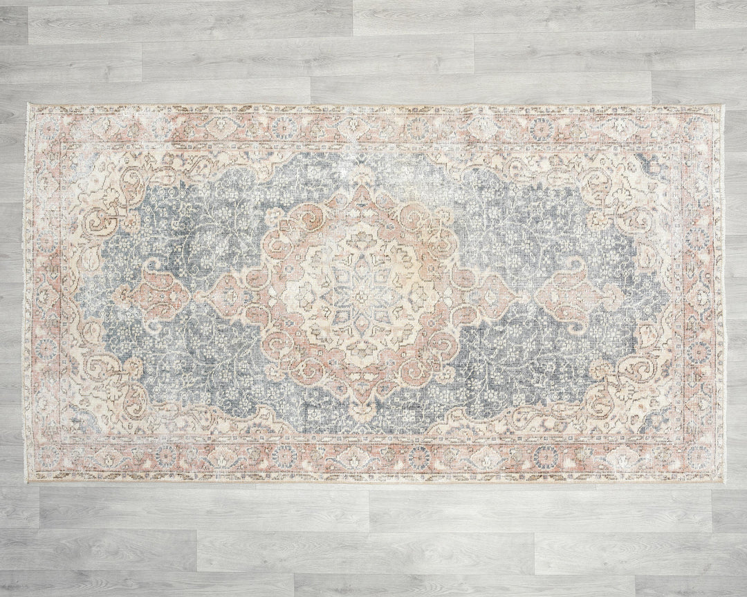 Blue Oushak Rug 3' 8" x 6' 10" | No. VR93331