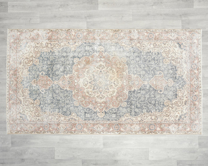 Blue Oushak Rug 3' 8" x 6' 10" | No. VR93331