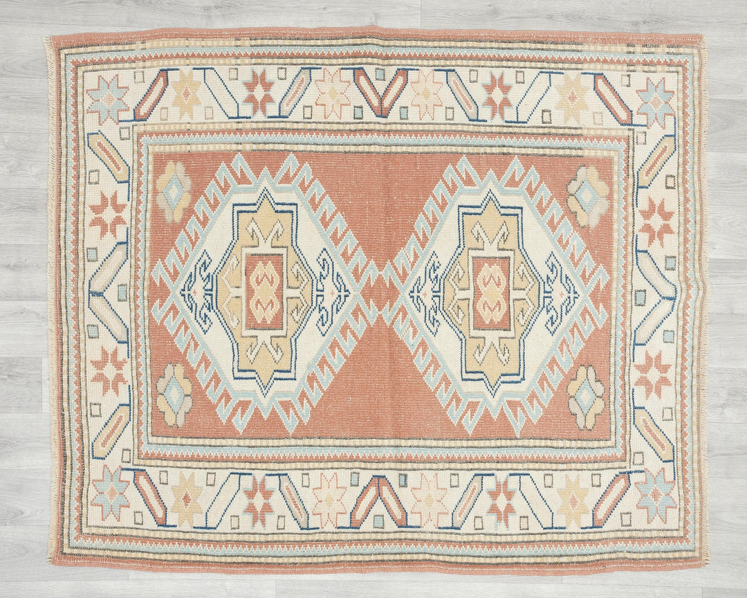 Oushak Rug 4' 1" x 5' | No. VR57284