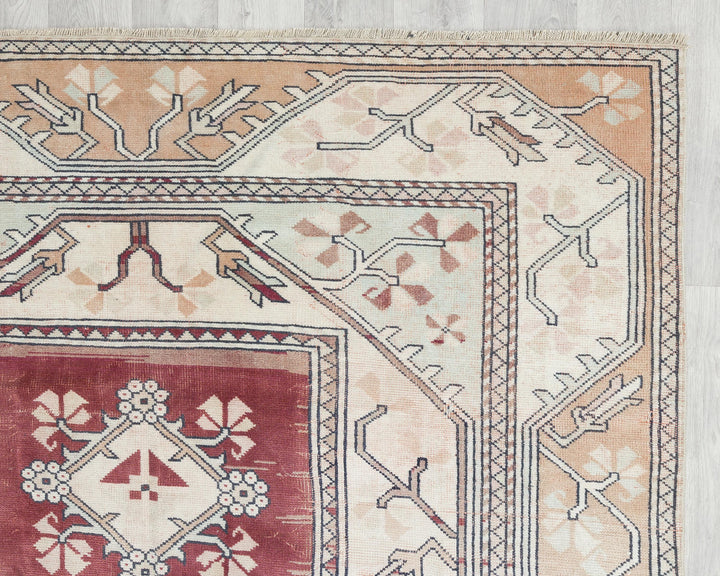Beige Oushak Rug 5' x 8' 6" | No. VR59164