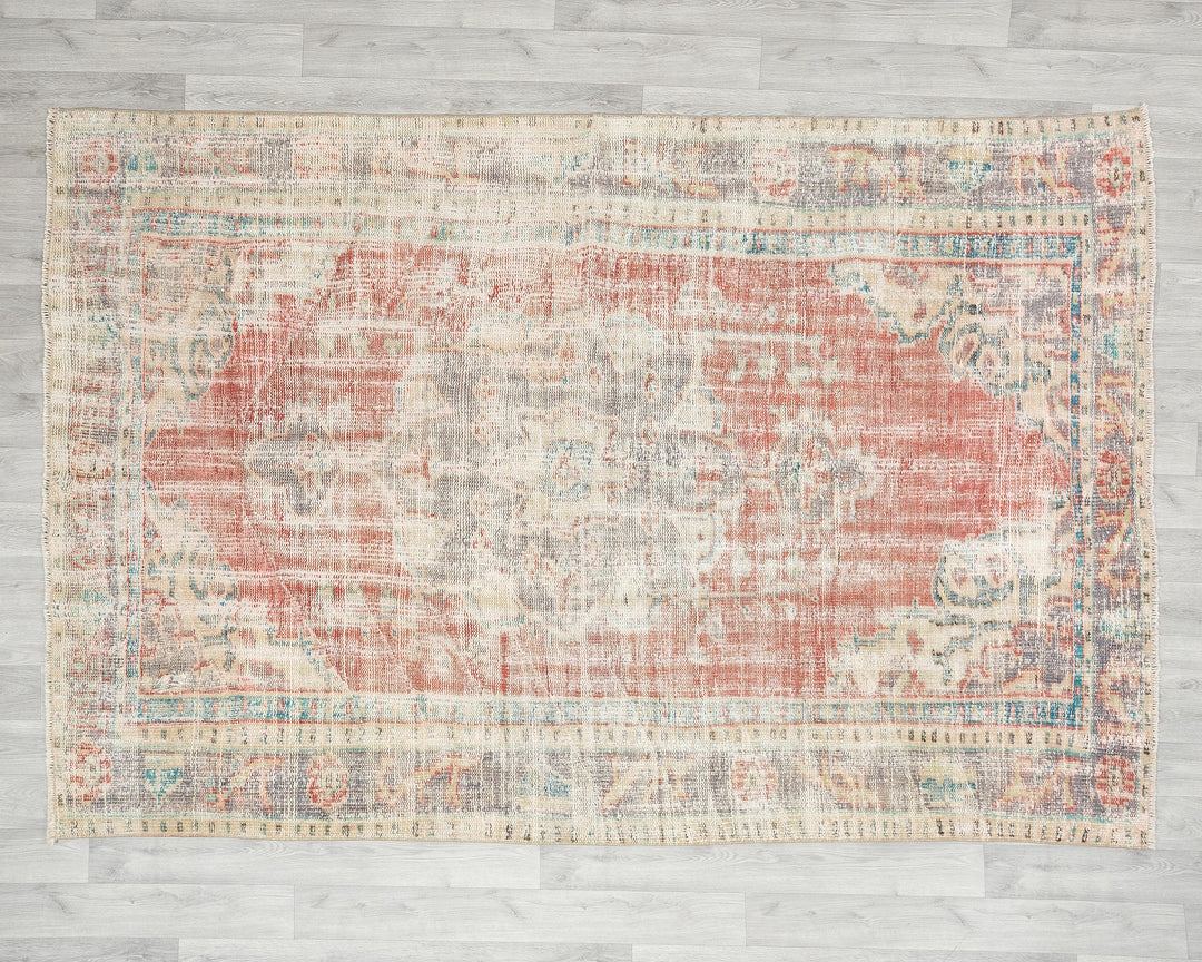 Red Oushak Rug 8' 2" x 5' 7" | No. VR20548