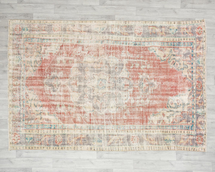 Red Oushak Rug 8' 2" x 5' 7" | No. VR20548
