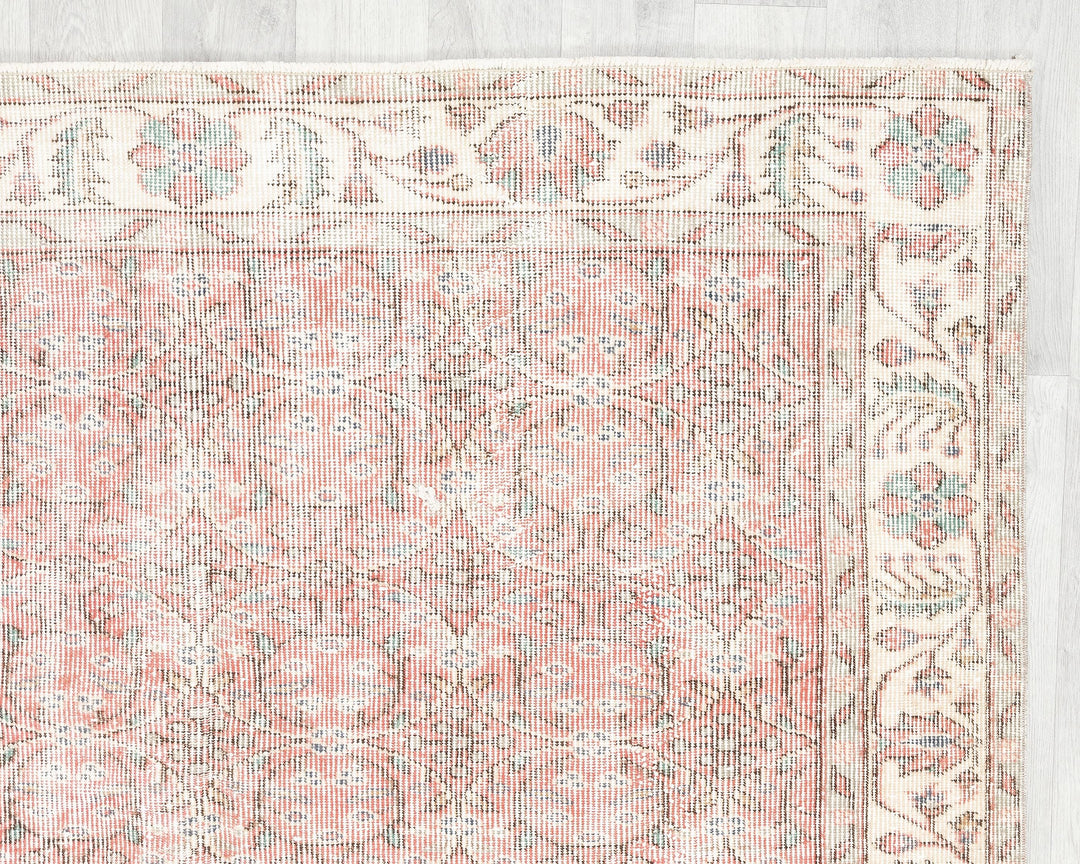 Pink Oushak Rug 8' 8" x 5' 1" | No. VR96414