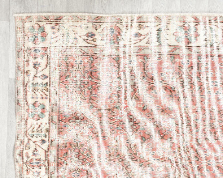 Pink Oushak Rug 8' 8" x 5' 1" | No. VR96414