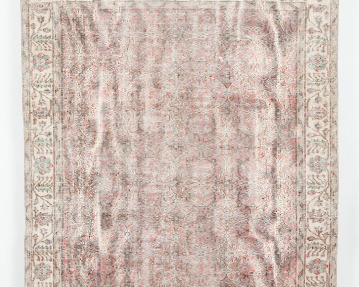 Pink Oushak Rug 8' 8" x 5' 1" | No. VR96414