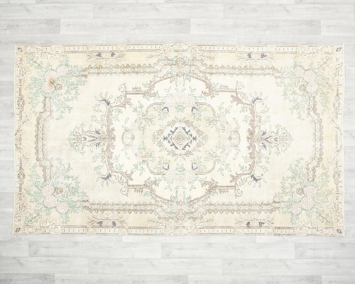 Beige Oushak Rug 4' 10" x 8' 1" | No. VR76747