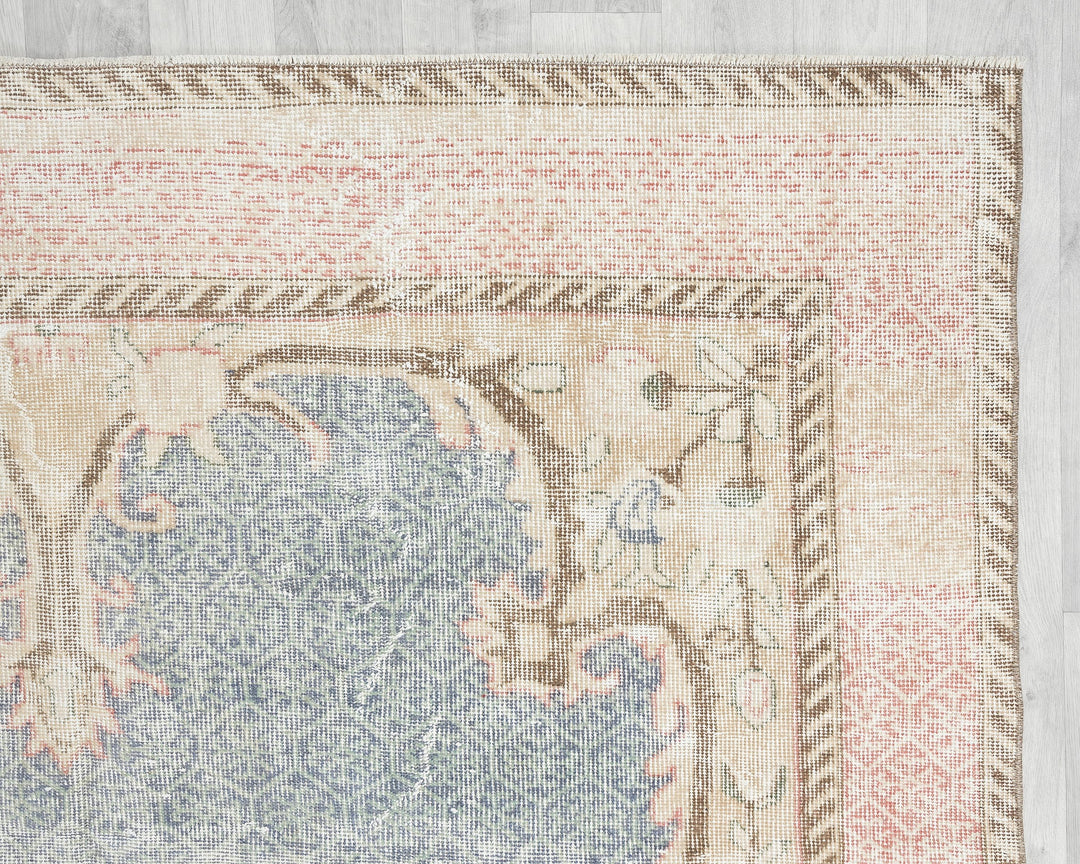 Blue Oushak Rug 6' 4" x 9' 6" | No. VR23583