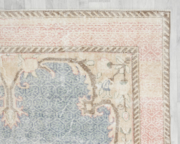 Blue Oushak Rug 6' 4" x 9' 6" | No. VR23583
