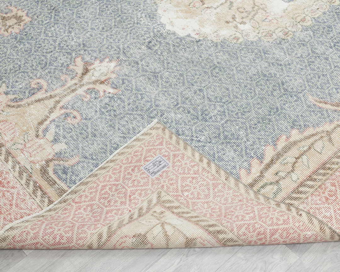 Blue Oushak Rug 6' 4" x 9' 6" | No. VR23583