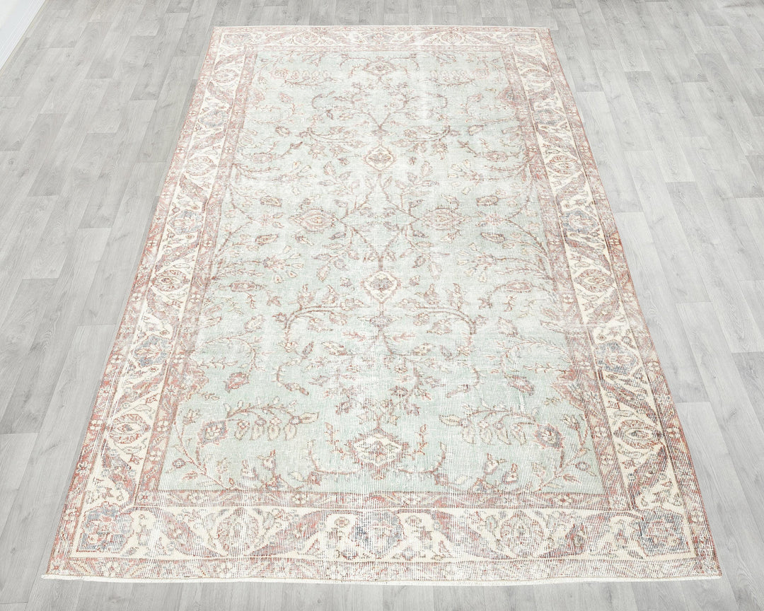 Neutral Oushak Rug 5' 2" x 8' 7" | No. VR78977