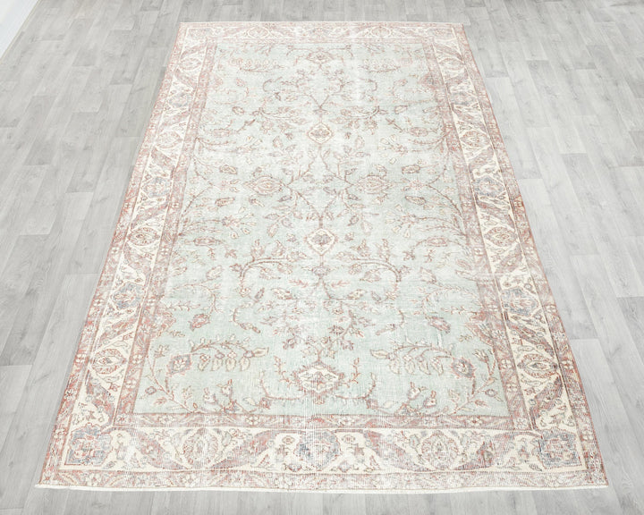 Neutral Oushak Rug 5' 2" x 8' 7" | No. VR78977