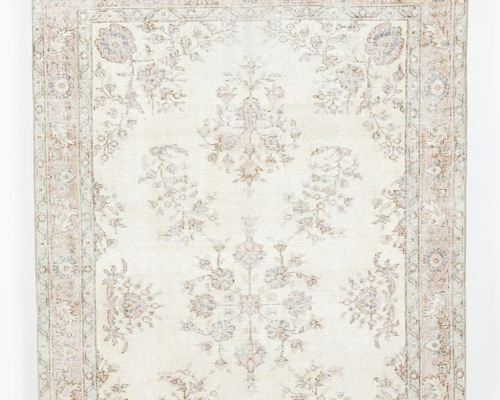 Beige Oushak Rug 4' 10" x 7' 8" | No. VR72171