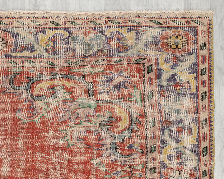 Red Oushak Rug 6' 2" x 9' | No. VR44582