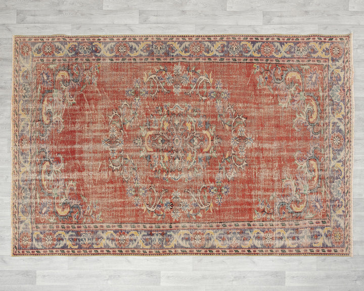 Red Oushak Rug 6' 2" x 9' | No. VR44582