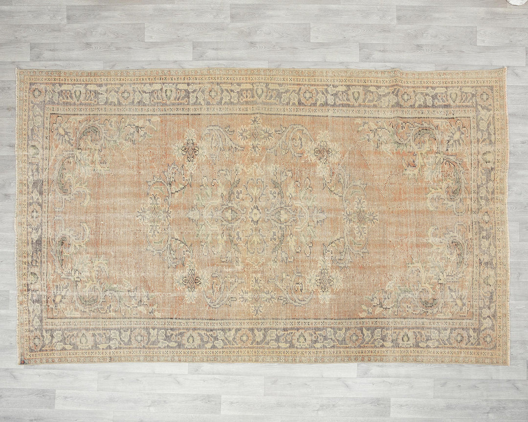 Orange Oushak Rug 6' 1" x 9' 7" | No. VR89006
