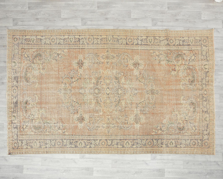 Orange Oushak Rug 6' 1" x 9' 7" | No. VR89006