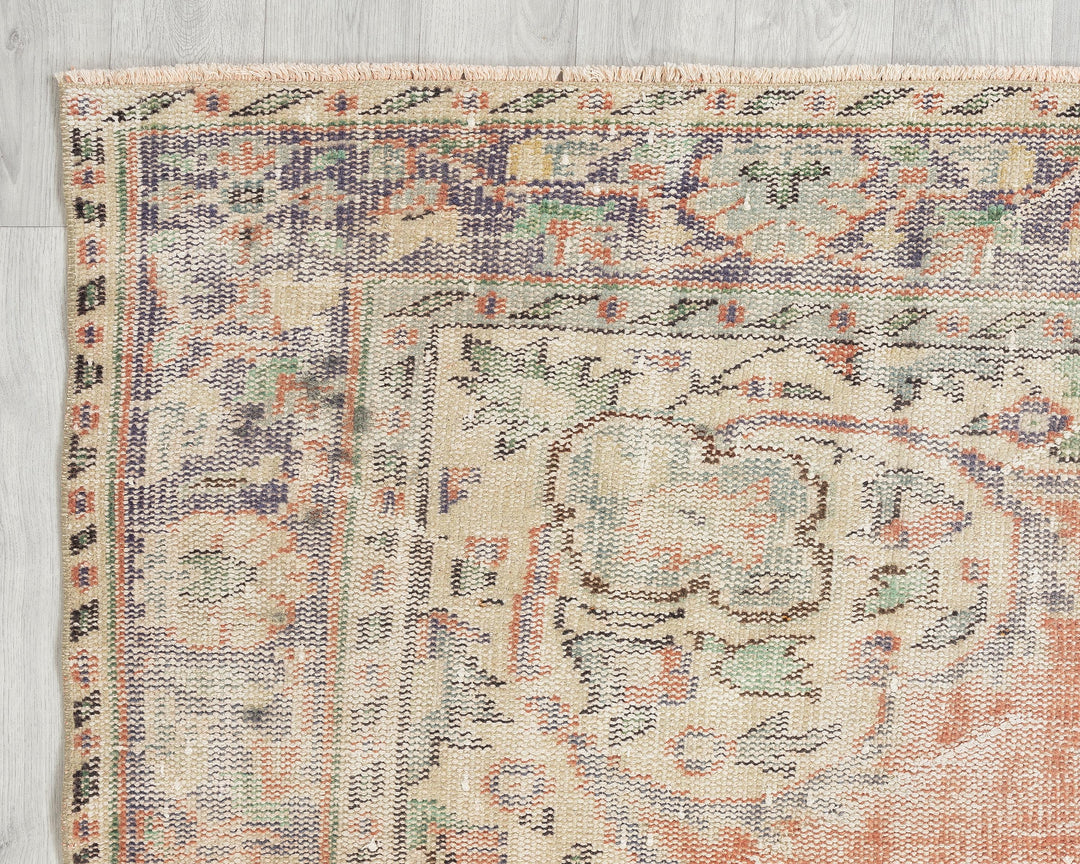 Faded Oushak Rug 6' 2" x 9' 8" | No. VR74012