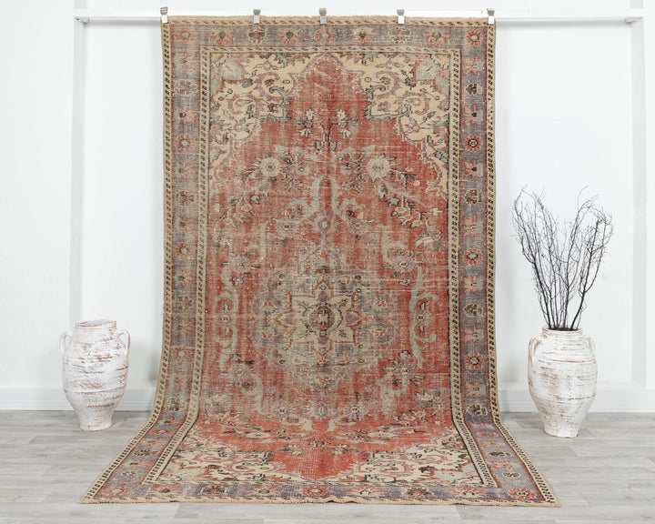 Faded Oushak Rug 5' 10" x 10' | No. VR23304