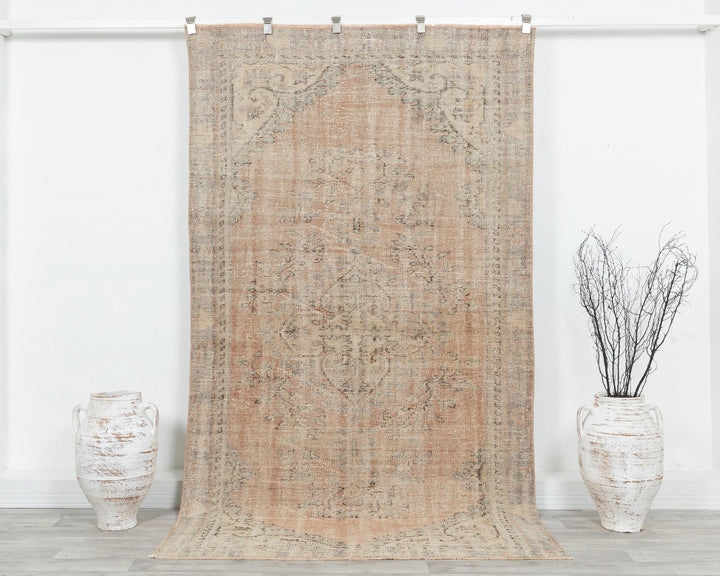 Faded Oushak Rug 4' 8" x 8' 4" | No. VR16840