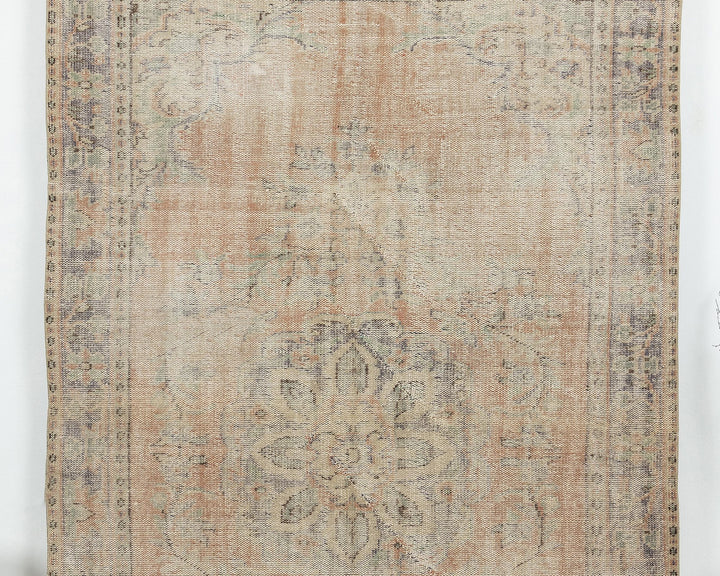 Faded Oushak Rug 5' 8" x 9' | No. VR84867