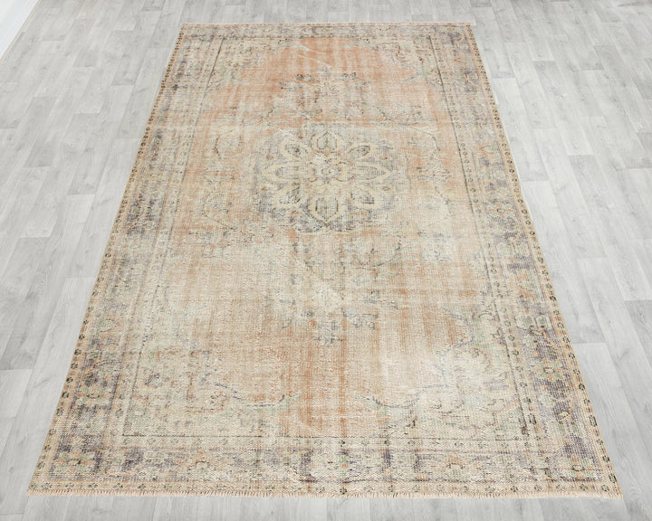 Faded Oushak Rug 5' 8" x 9' | No. VR84867