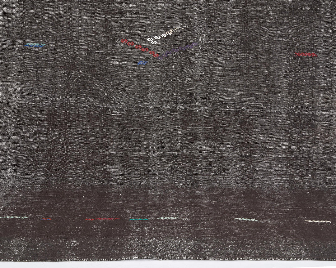 Brown Kilim Rug 6' 9" x 9' 10" | No. VR14889