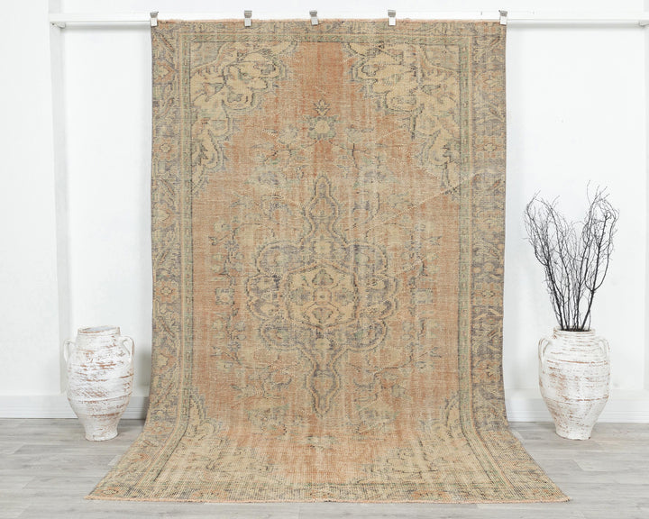 Faded Oushak Rug 5' 11" x 9' 5" | No. VR42560