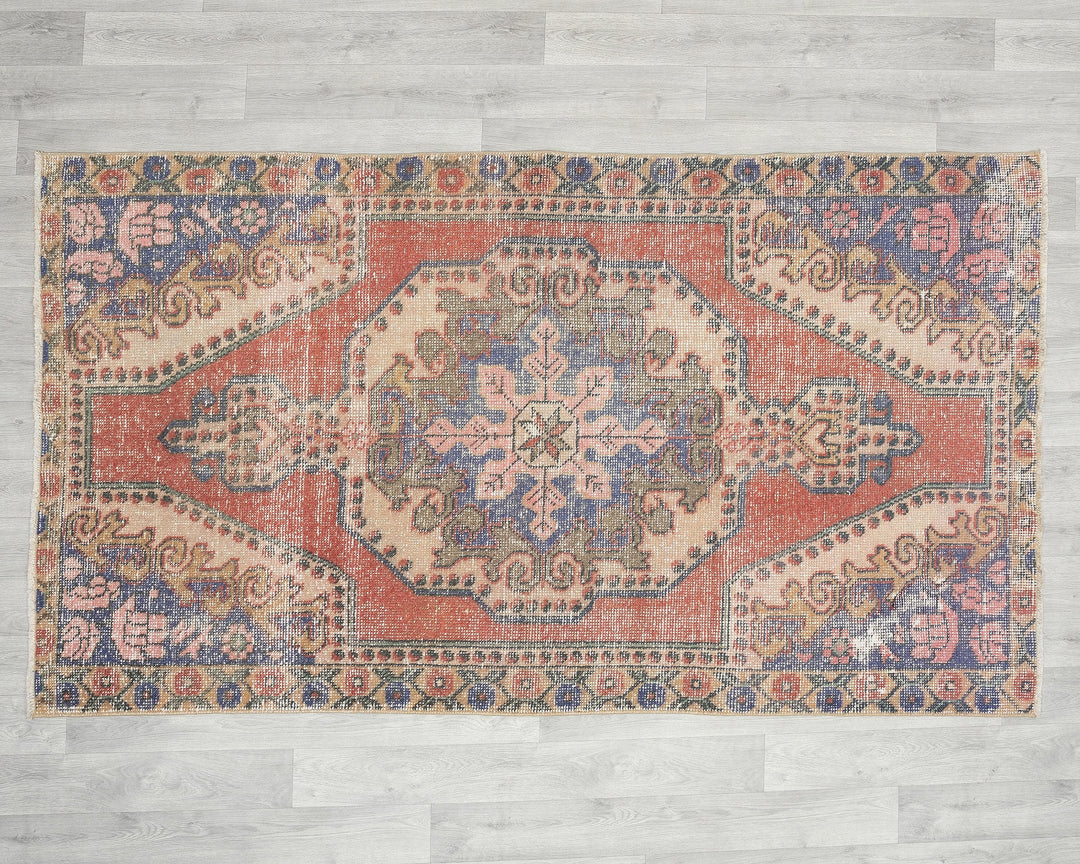 Muted Oushak Rug 4' 1" x 7' 1" | No. VR78879
