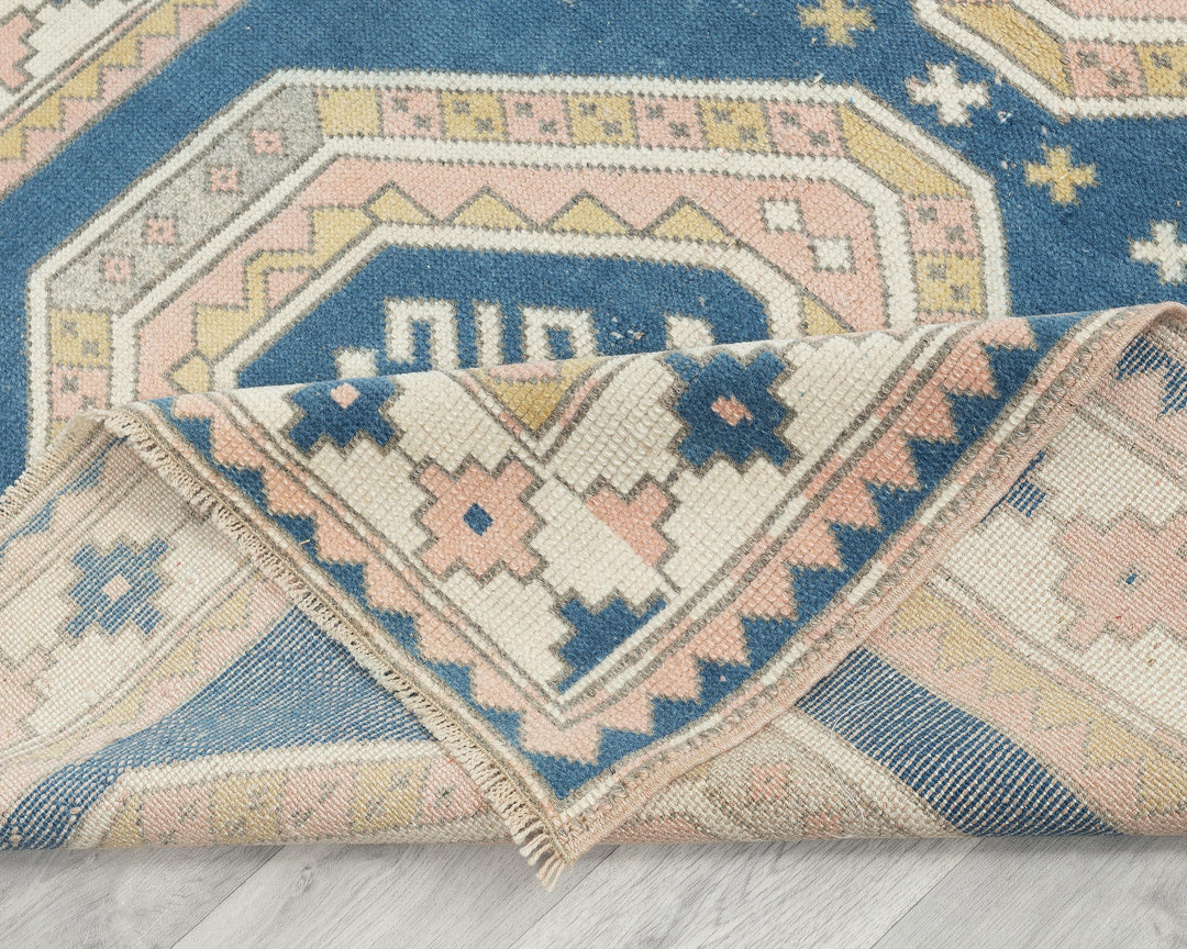 Blue Oushak Rug 4' 2" x 5' 8" | No. VR12355