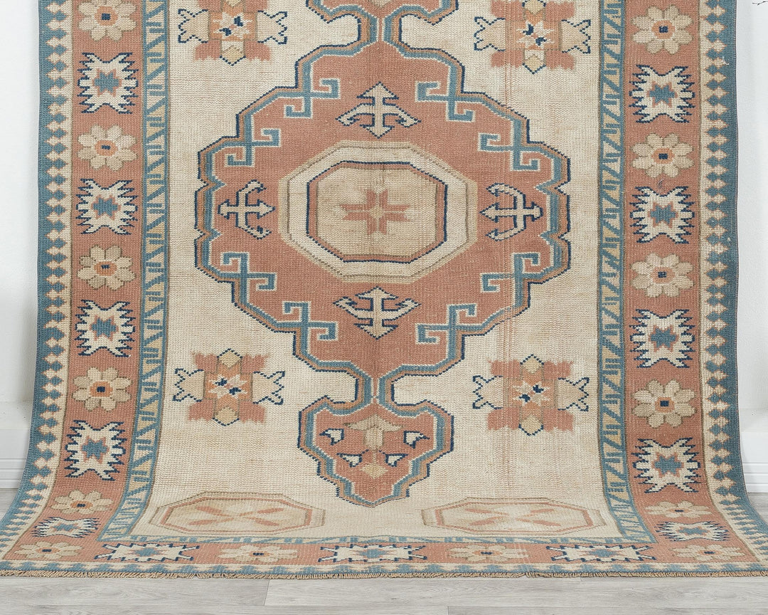 Pink Oushak Rug 4' 6" x 6' 7" | No. VR73163