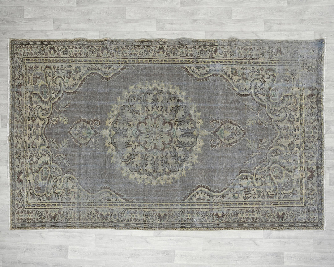 Blue Oushak Rug 6' 1" x 9' 7" | No. VR75195