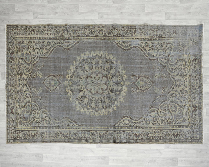 Blue Oushak Rug 6' 1" x 9' 7" | No. VR75195