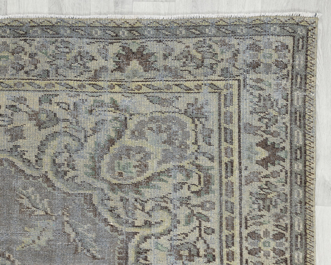 Blue Oushak Rug 6' 1" x 9' 7" | No. VR75195
