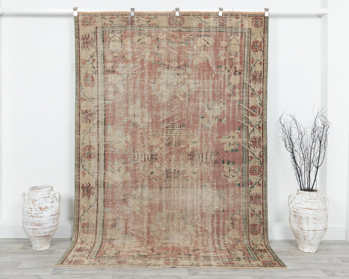 Faded Oushak Rug 5' 8" x 8' 5" | No. VR29903