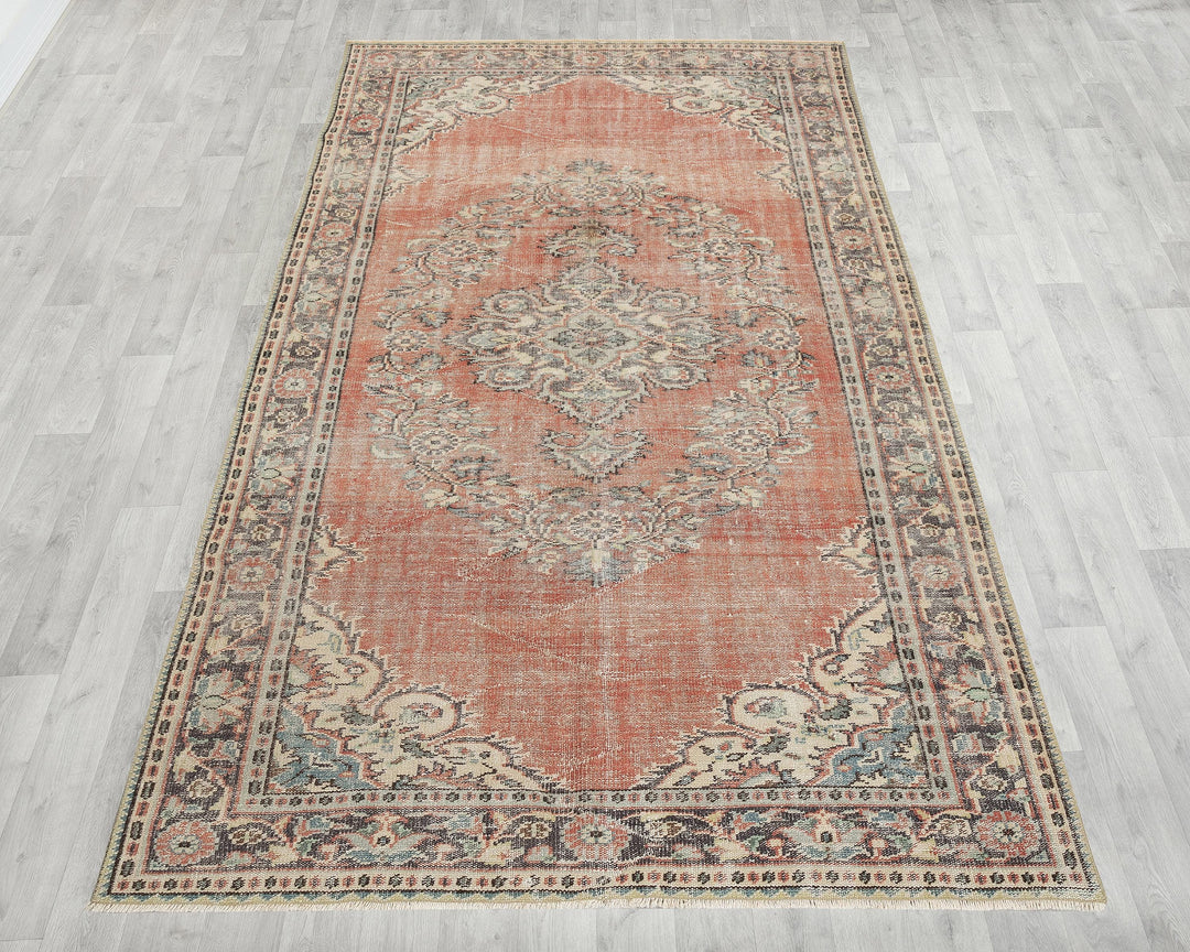 Faded Oushak Rug 5' 11" x 10' | No. VR57206